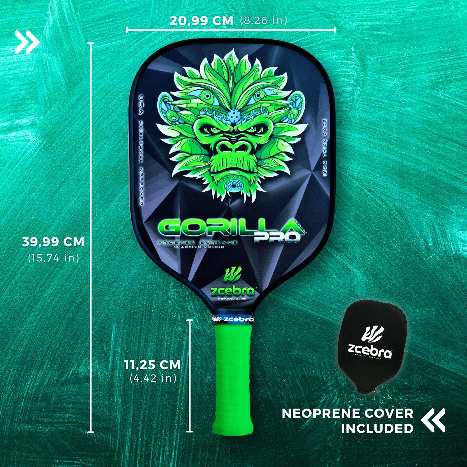 Pala de Pickleball Zcebra Gorilla Pro Pure Carbon 4/7