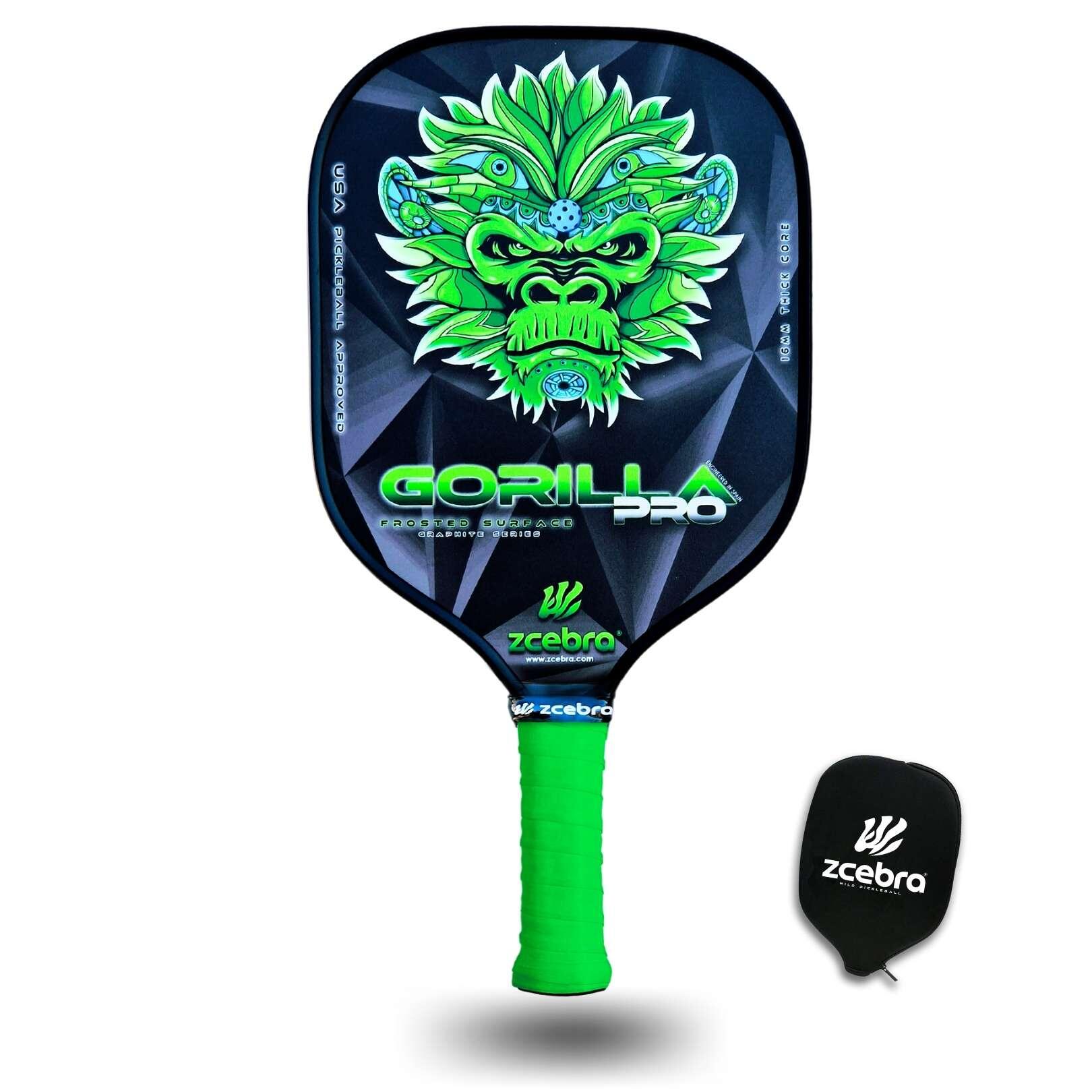 Zcebra - Zcebra Gorilla Pro Series Green Pickleball Paddle - Raquette De Pickleball - Noir|vert - Taille Unique - Decathlon