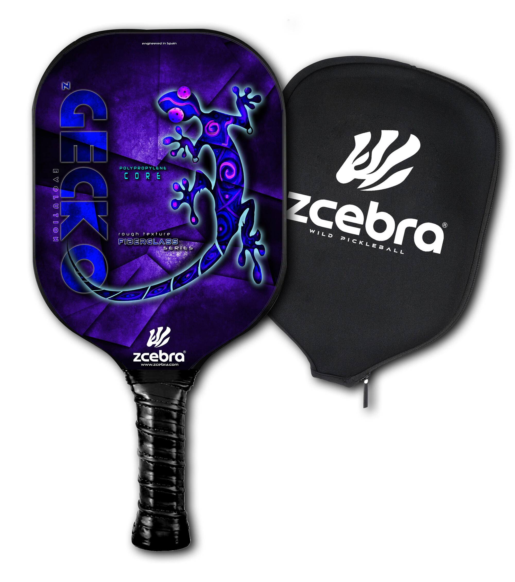 ZCEBRA Pala di Pickleball Zcebra Zgecko in fibra di vetro serie BLU