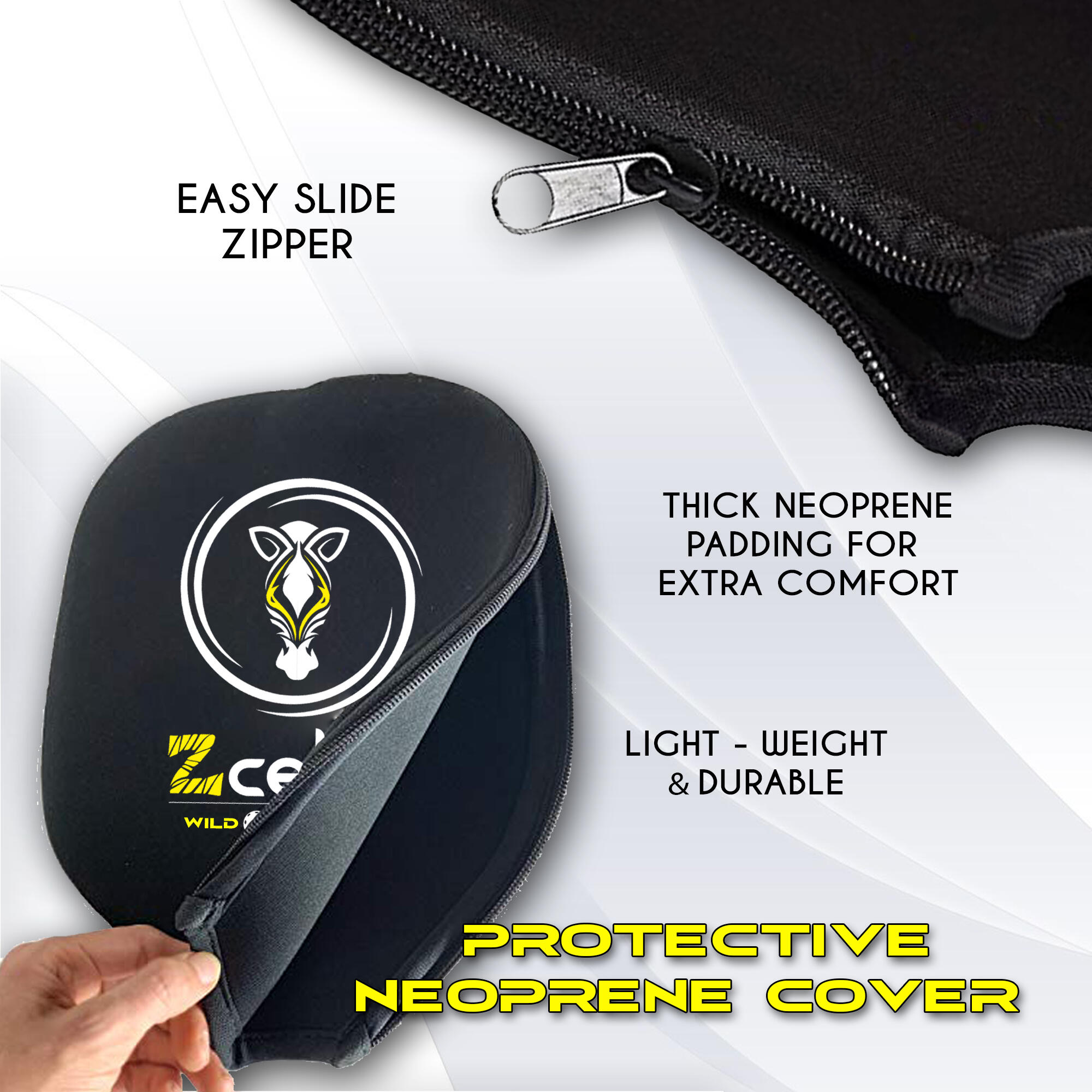 Pala de Pickleball Zcebra Zgecko Fiberglass Series WHITE 5/7