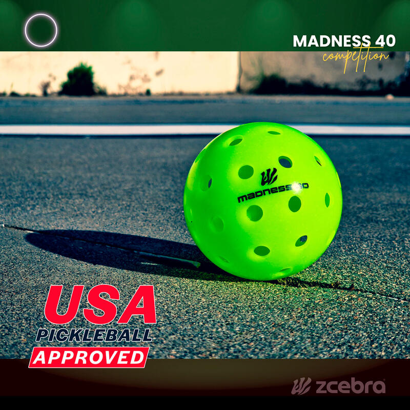 Pelotas dePickleball Competición 40 agujeros Zcebra Pack 6