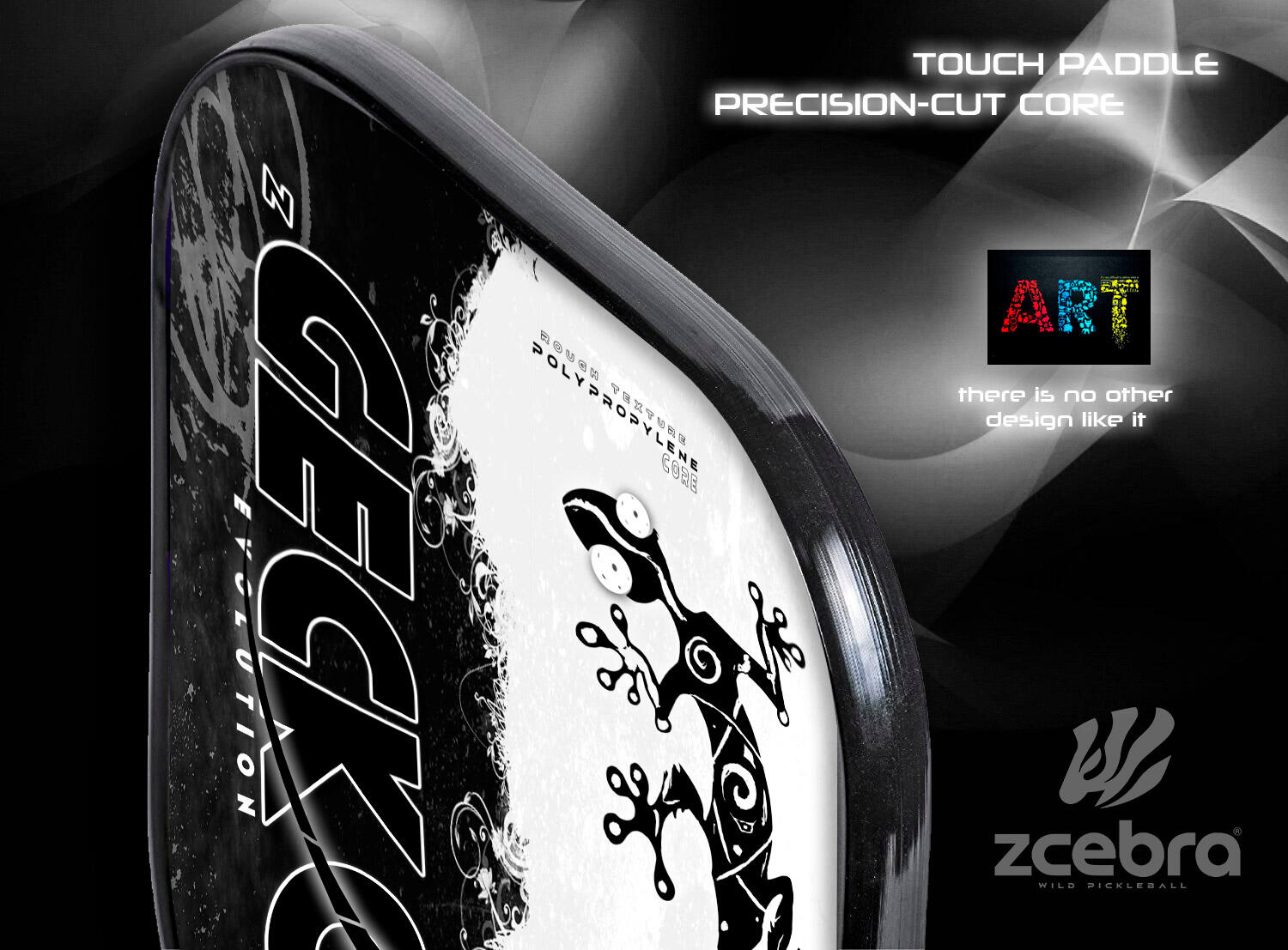 Pala de Pickleball Zcebra Zgecko Fiberglass Series WHITE 3/7