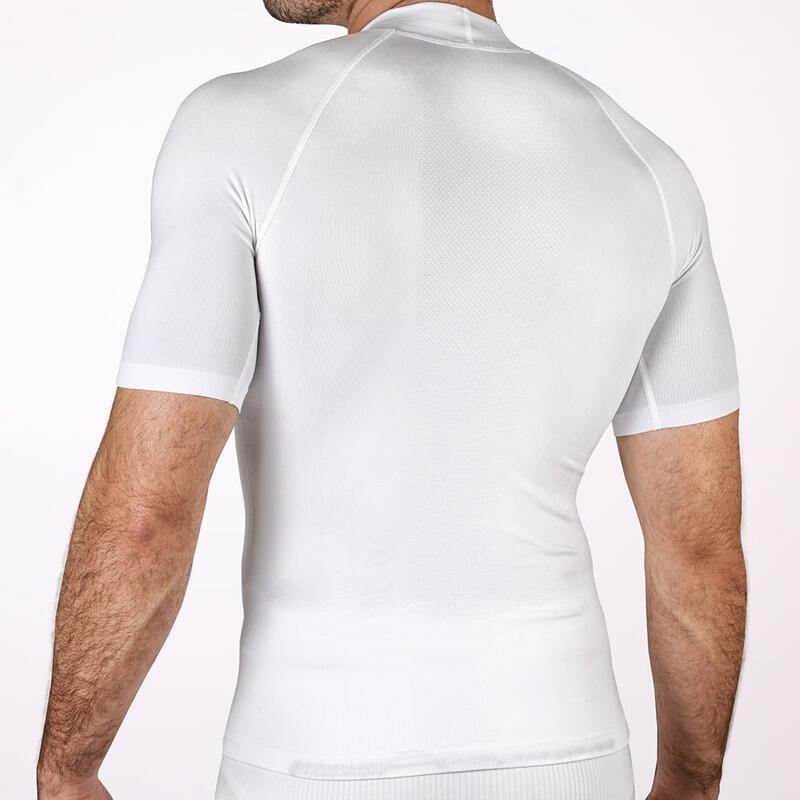 Camiseta interior térmica de hombre en color blanco de manga corta
