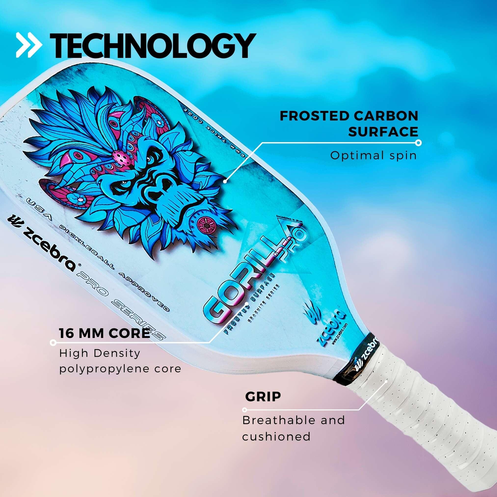 Pala de Pickleball Zcebra Gorilla Pro Series BLUE 2/6