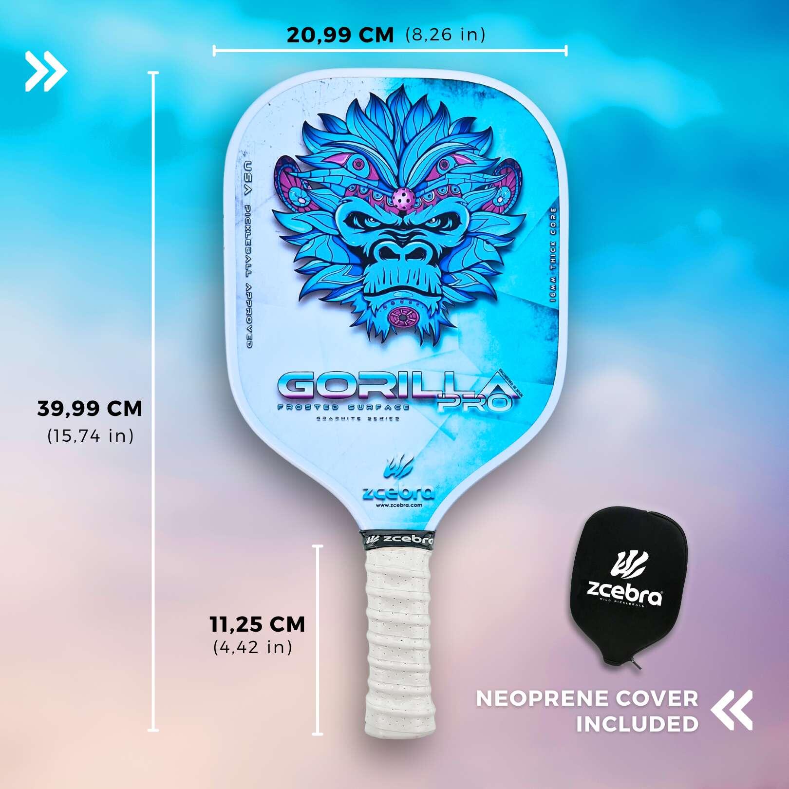 Pala de Pickleball Zcebra Gorilla Pro Series BLUE 4/6
