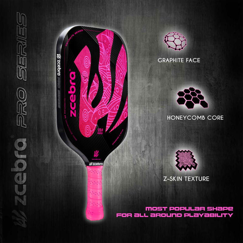 Raquette de Pickleball ROSE de la série Graphite de Zcebra