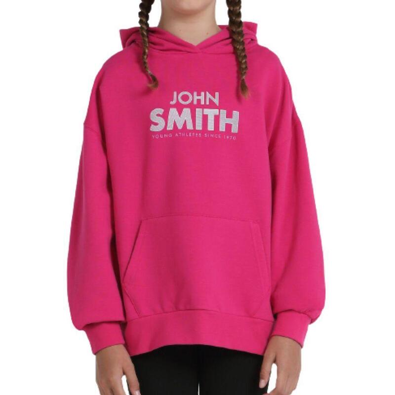 CAMISOLA COM CAPUZ MENINA Algodão JOHN SMITH BOFAS. Fucsia