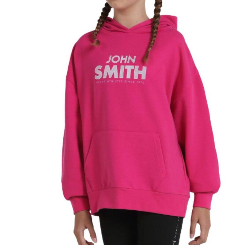 CAMISOLA COM CAPUZ MENINA Algodão JOHN SMITH BOFAS. Fucsia