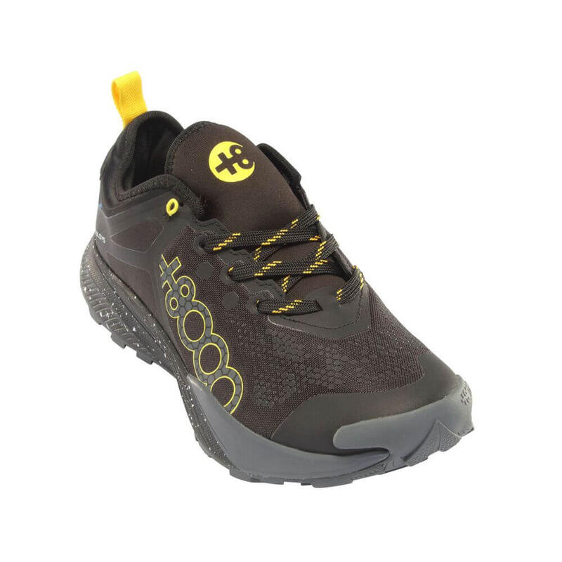 Zapatillas Trail Running +8000 TIGOR 23 I. Negro/amarillo.