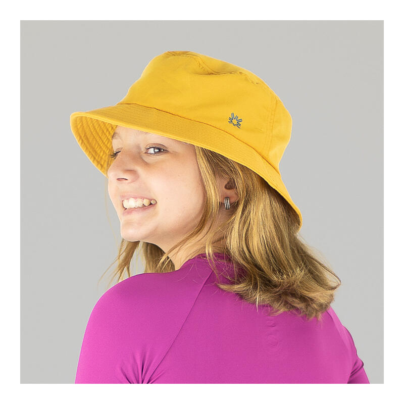 Chapéu de pescador Basic Kids Amarelo Fluor Upf50+