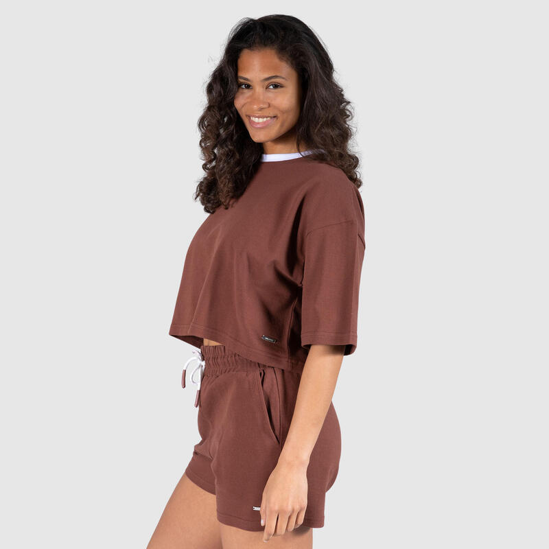 Damen Oversize T-Shirt Halie Braun für Sport & Freizeit