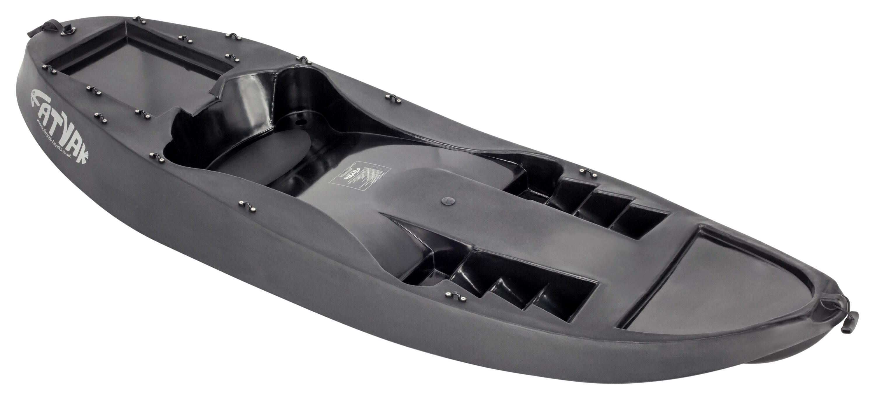 RECYCLED MARINE PLASTIC SURF 1-PERSON RIGID KAYAK - BLACK 3/7