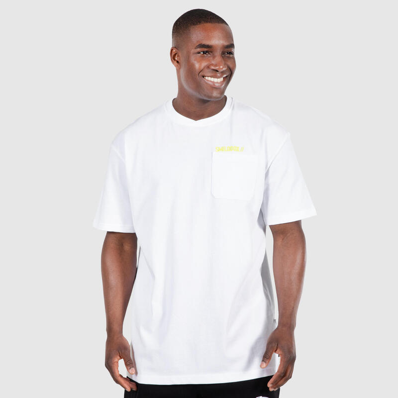 Herren Oversize T-Shirt Bobbie Weiß für Sport & Freizeit