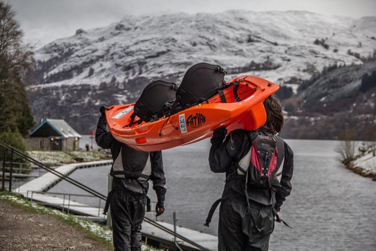 MAHEE 2-PERSON RIGID KAYAK - ORANGE Recyclable Marine Plastic 6/7
