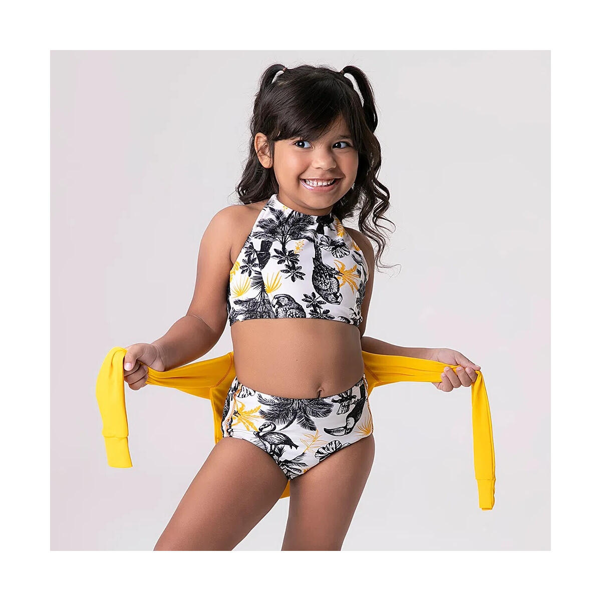 Biquíni para menina deixa o sol entrar upf 50+ uv line