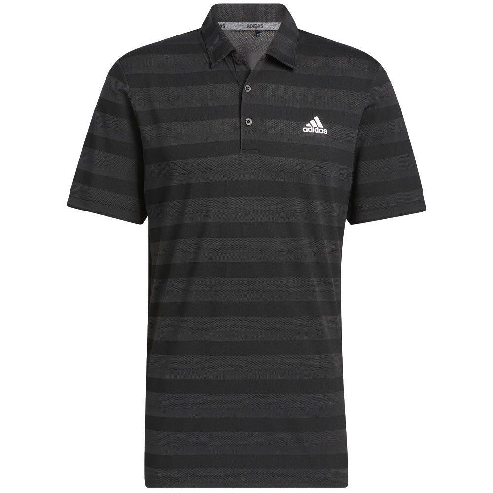 ADIDAS Adidas 2 Colour Stripe LC Polo Shirt - Black/Grey Six