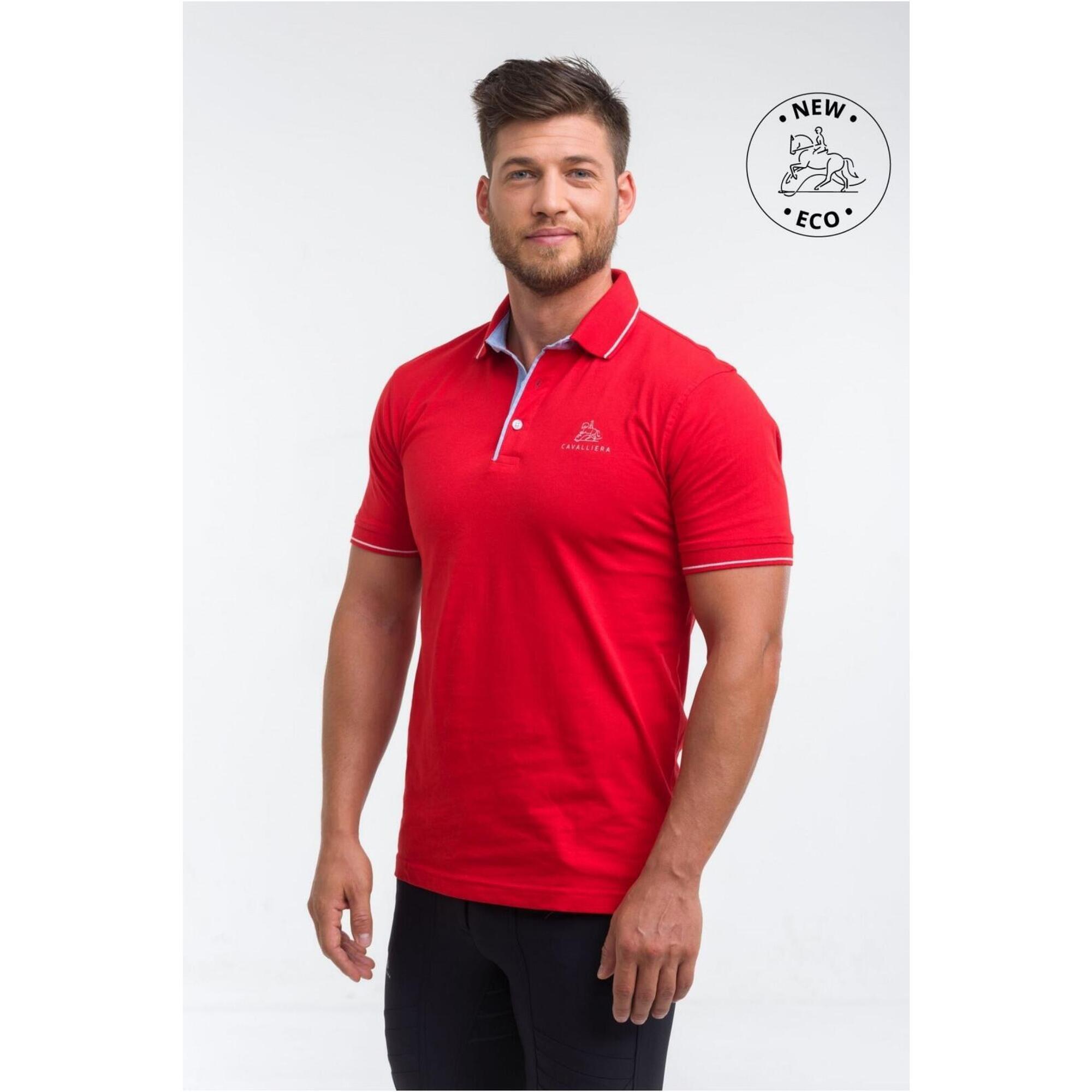 Functional cotton-based riding polo shirt-LONDON MAN,equestrian wear