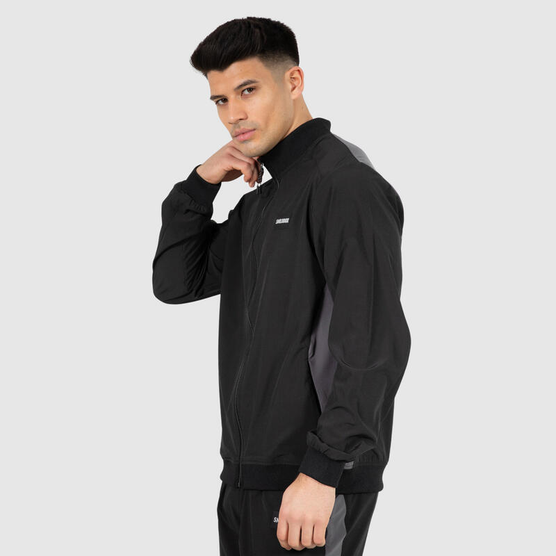 Herren Zip Sweatshirt Pereira Schwarz/Grau für Sport & Freizeit