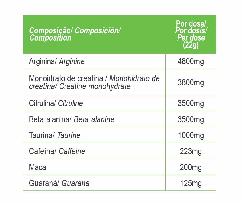 SUPLEMENTO PRE-ENTRENAMIENTO PRE-WORKOUT IMPACT MANZANA VERDE - 400 G 2/2