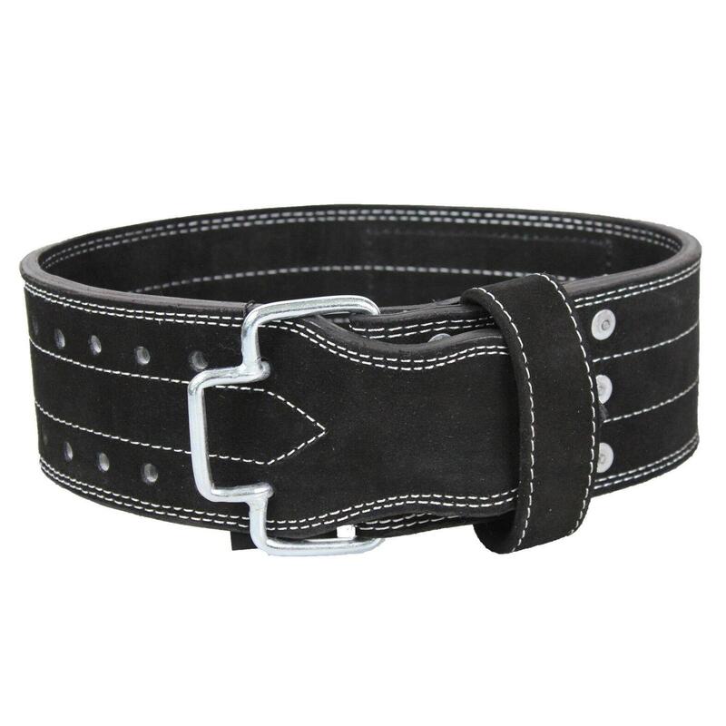 Power Lifting Fitness Ceinture Homme/Femme Noir Daim Cuir