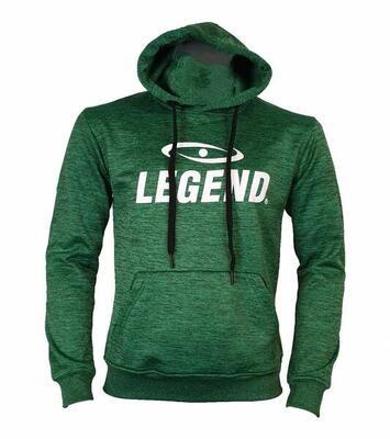 Hoodie kids/volwassenen groen slimfit polyester fitness en hardlopen