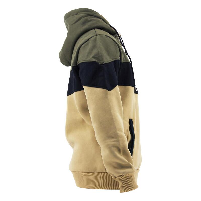 Hoodie Legend tricolore dames/heren Beige fleece Fitness en Hardlopen