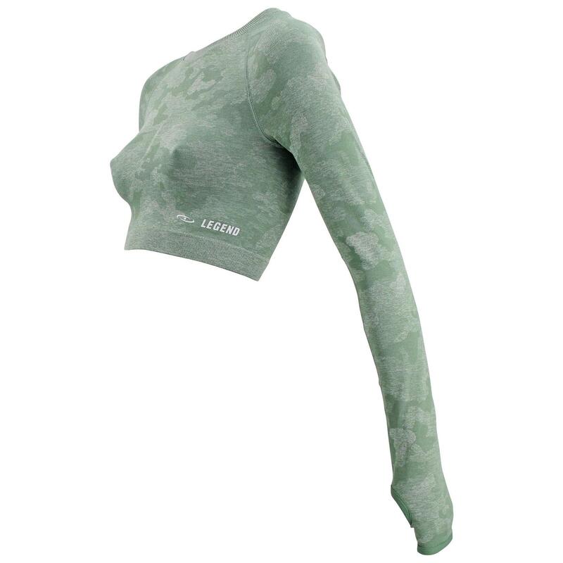 Haut Sport Femme Camo Vert