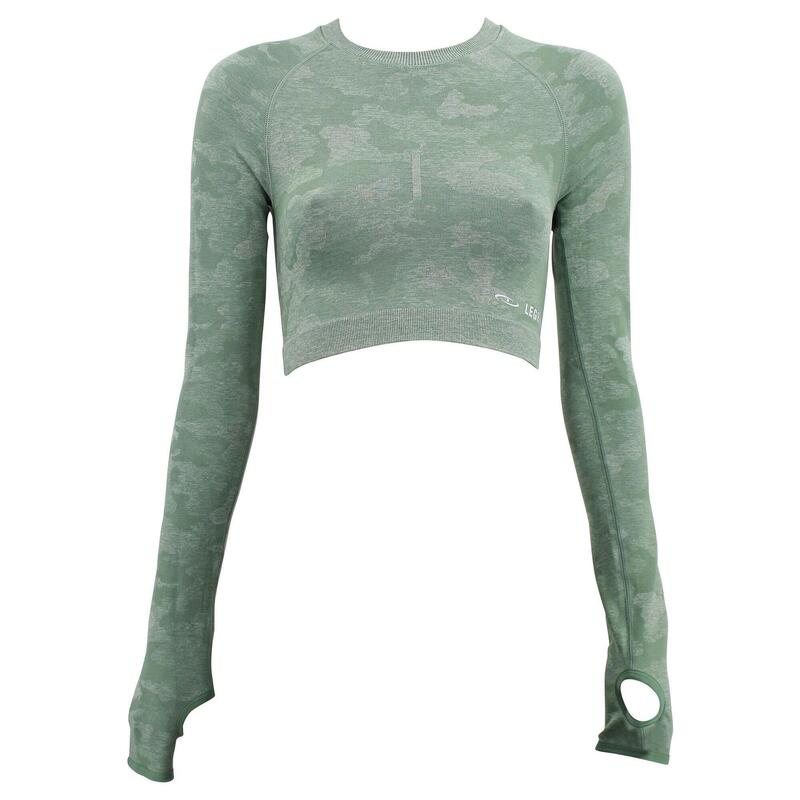 Haut Sport Femme Camo Vert