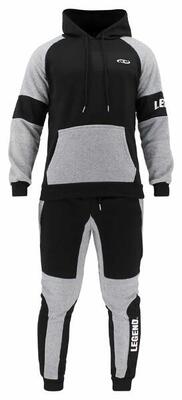 Joggingpak heren/dames zwart legend fitness en hardlopen