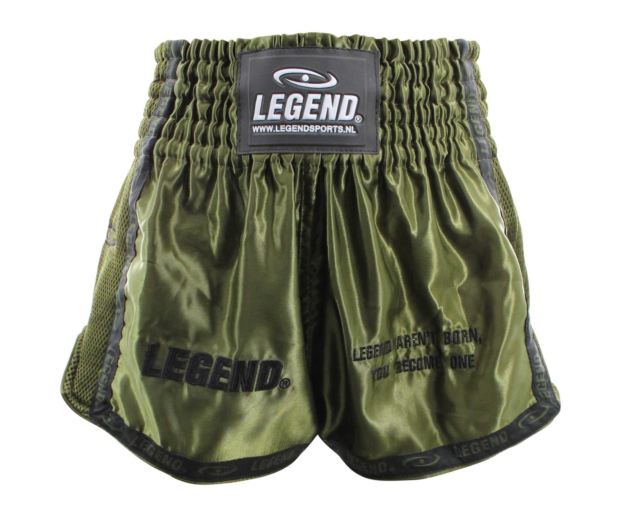 LEGEND SPORTS Kickboks Broekje Army Green Kids/Volwassenen
