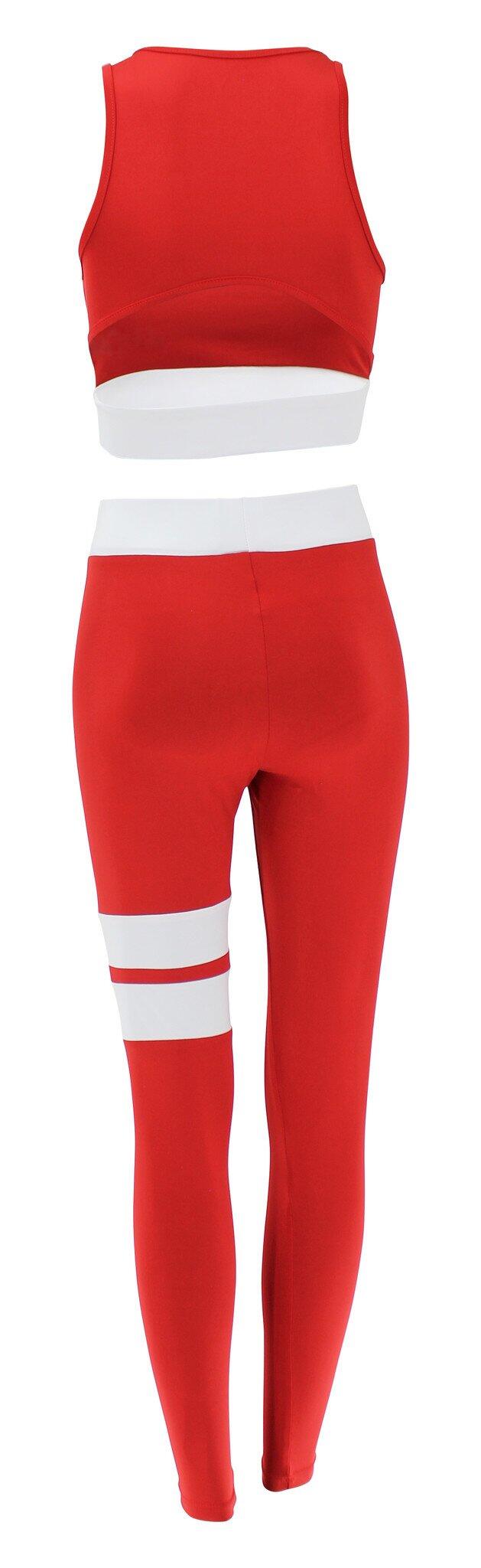 Sportlegging Red White Stripe 3/5