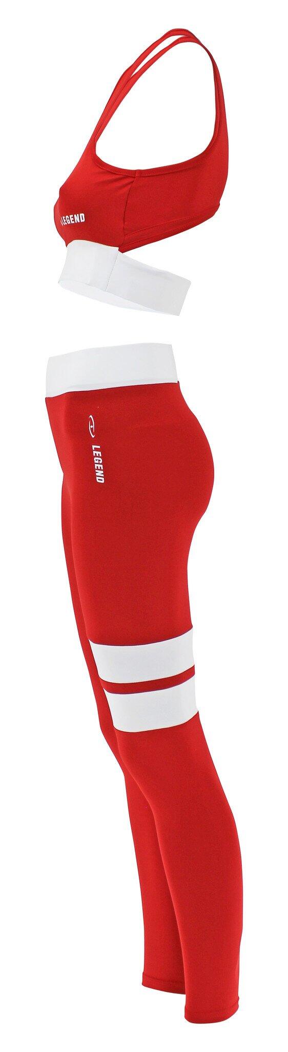 Sportlegging Red White Stripe 4/5