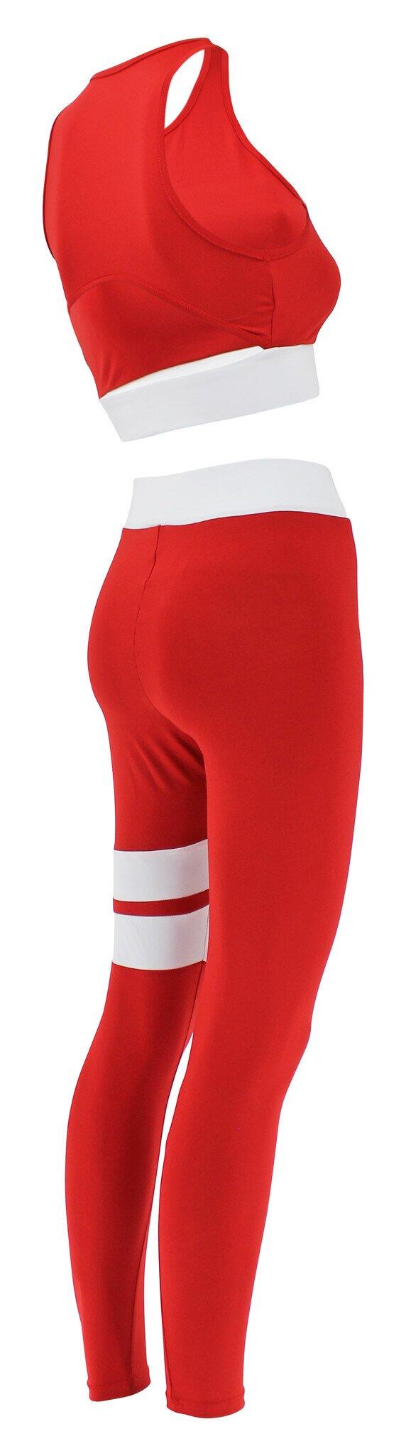 Sportlegging Red White Stripe 2/5