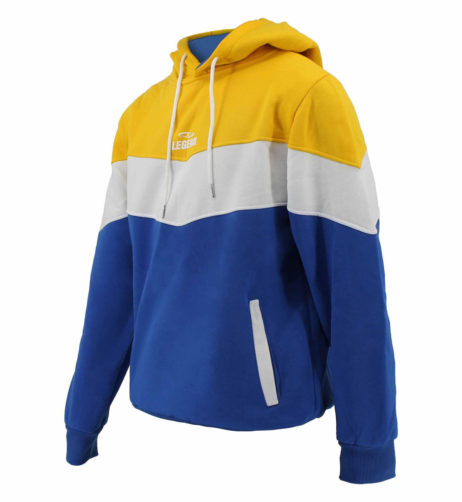 Hoodie Legend tricolore dames/heren Geel fleece Fitness en Hardlopen 4/5