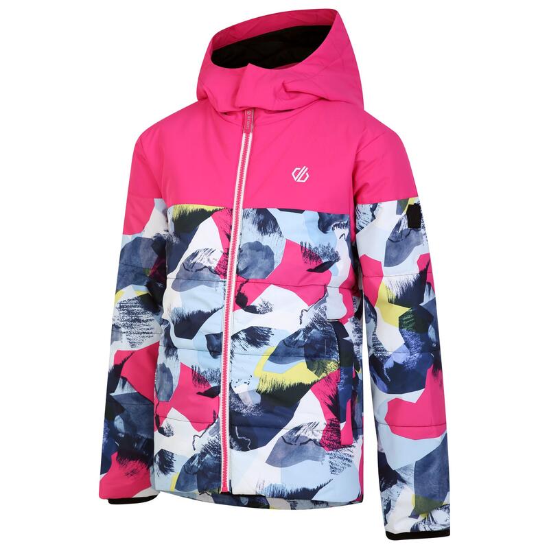 Chaqueta de Esquí Liftie Montaña Abstracta para Niños/Niñas Rosa Puro, Azul