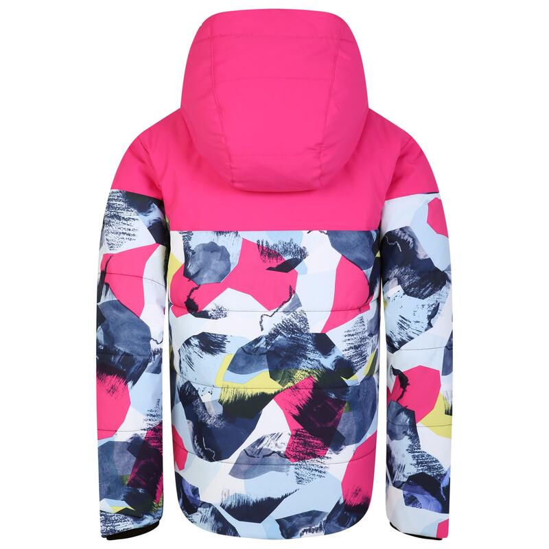 Chaqueta de Esquí Liftie Montaña Abstracta para Niños/Niñas Rosa Puro, Azul