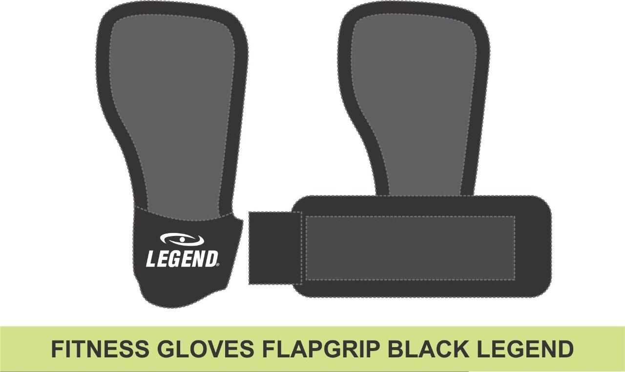 Fitness Handschoenen FlapGrip Heren/Dames Zwart Katoen 2/5