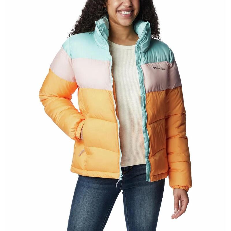 Kurtka Turystyczna Puchowa Damska Columbia Puffect Color Blocked Jacket