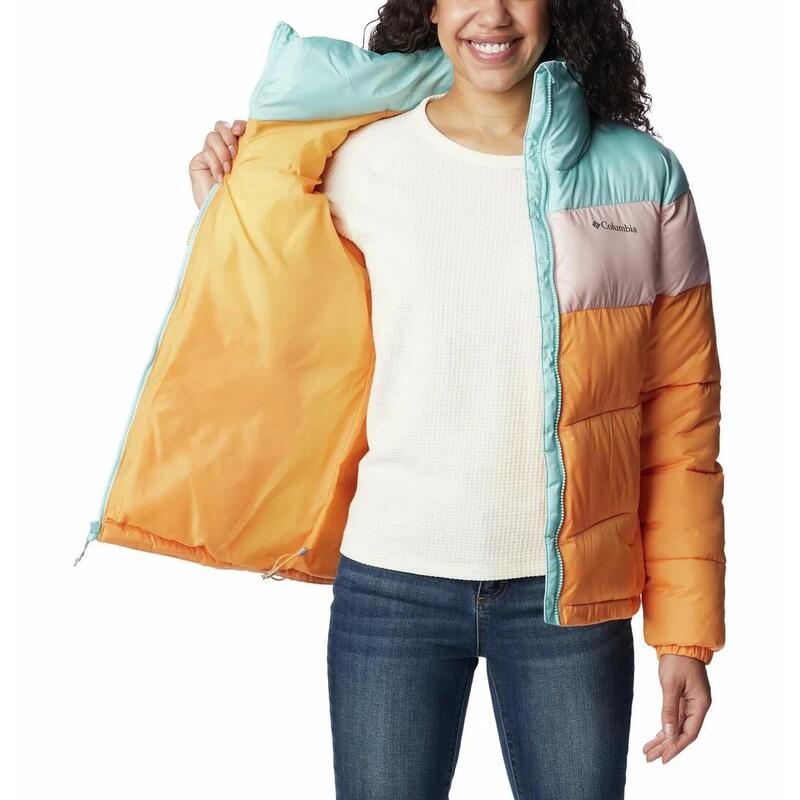 Kurtka Turystyczna Puchowa Damska Columbia Puffect Color Blocked Jacket