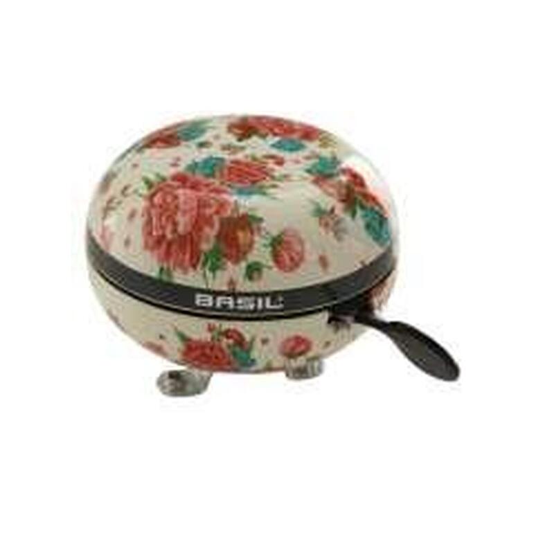 Dzwonek Rowerowy Bloom 80 Mm - Biały W Kwiaty