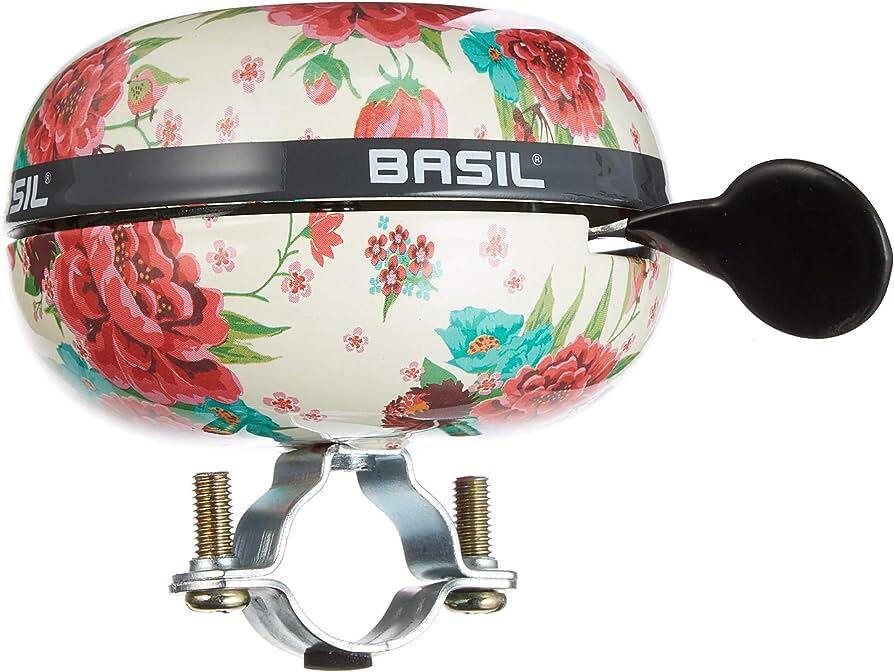 Basil Bloom - Cloche de vélo - 80 mm - Cloche blanche à fleurs 2/3