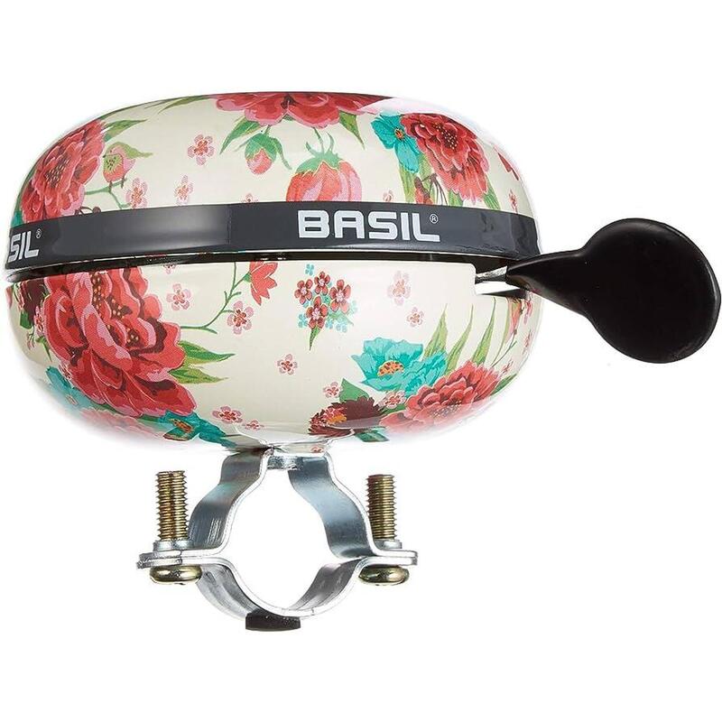 Dzwonek Rowerowy Bloom 80 Mm - Biały W Kwiaty