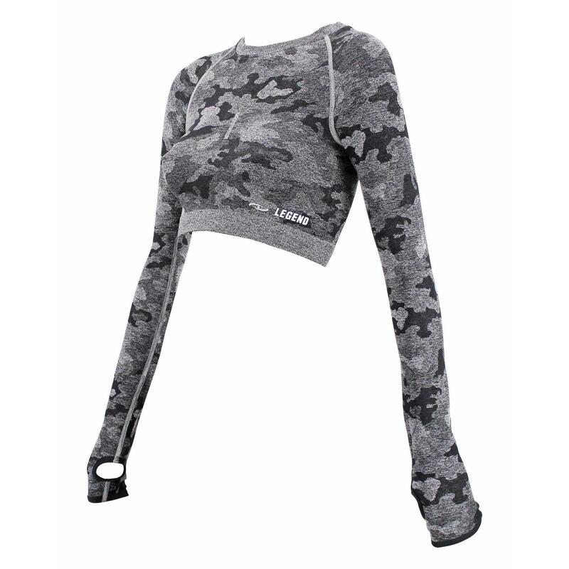 Dames Sport-Top Camo Black