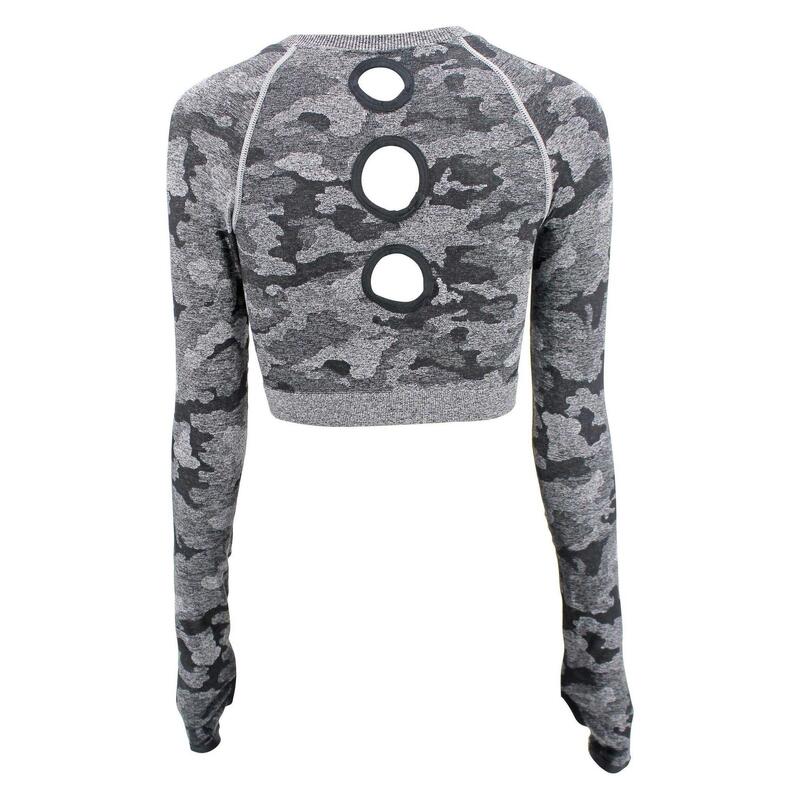 Sport-Top Femme Camo Noir