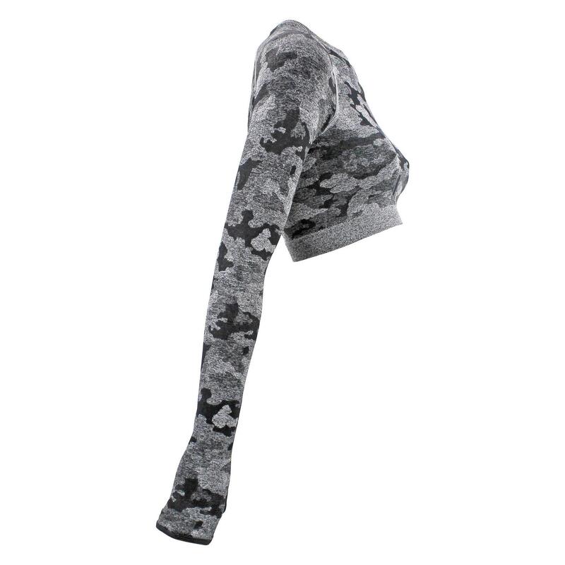 Dames Sport-Top Camo Black