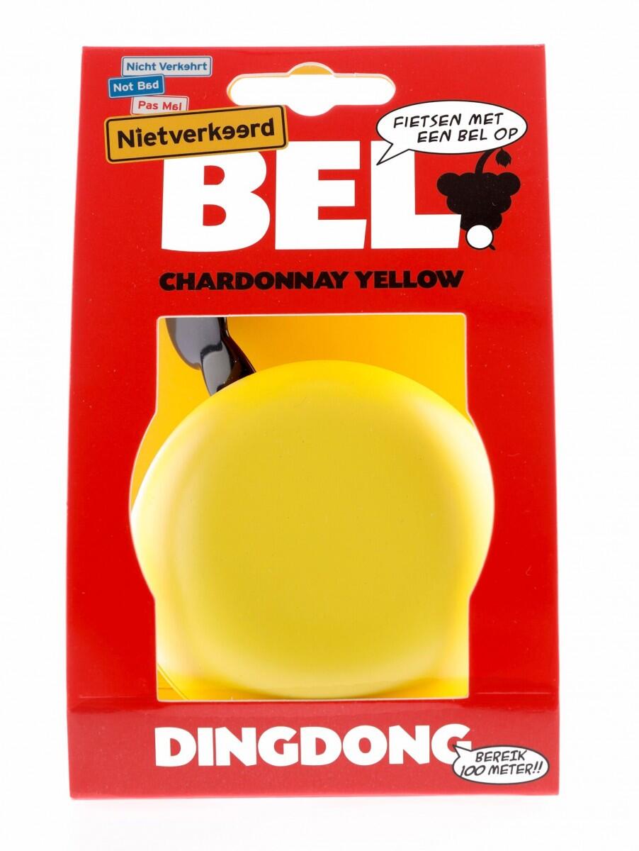 vélo cloche ding-dong acier 80 mm jaune 3/3