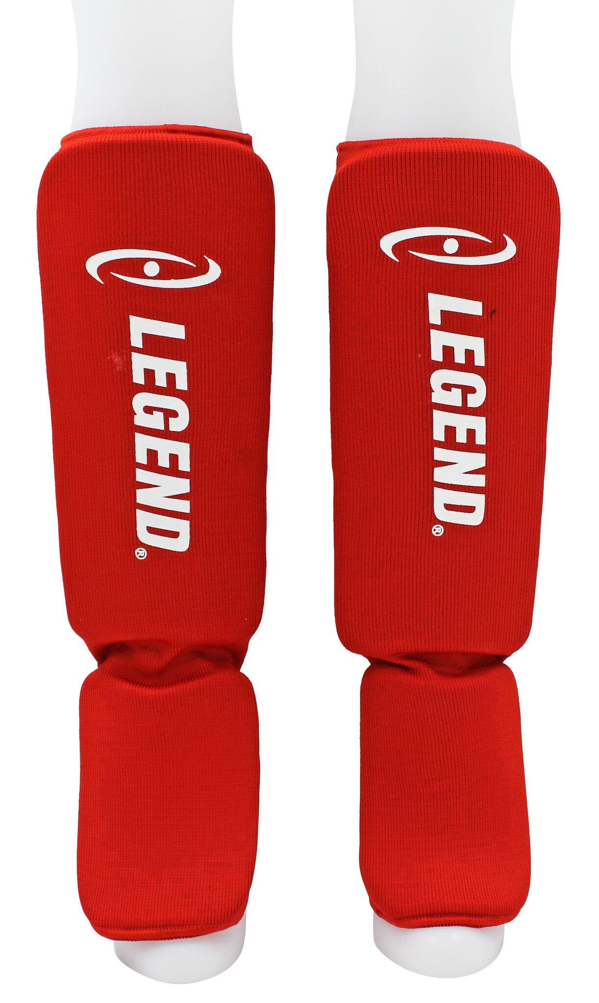 Protège-tibias Legend Easy Enfants/Adultes Rouge Élastique 5/6