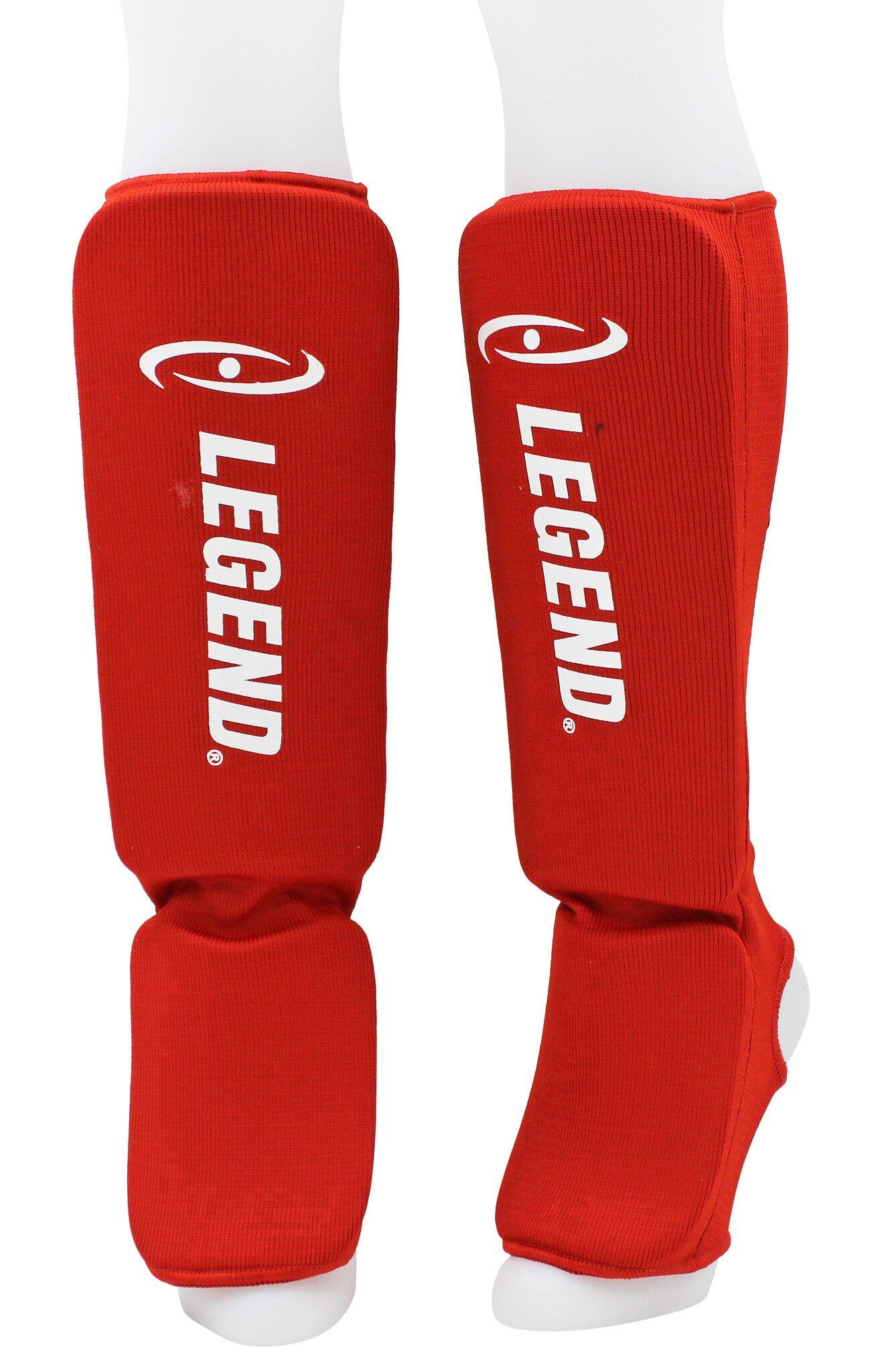 Protège-tibias Legend Easy Enfants/Adultes Rouge Élastique 3/6