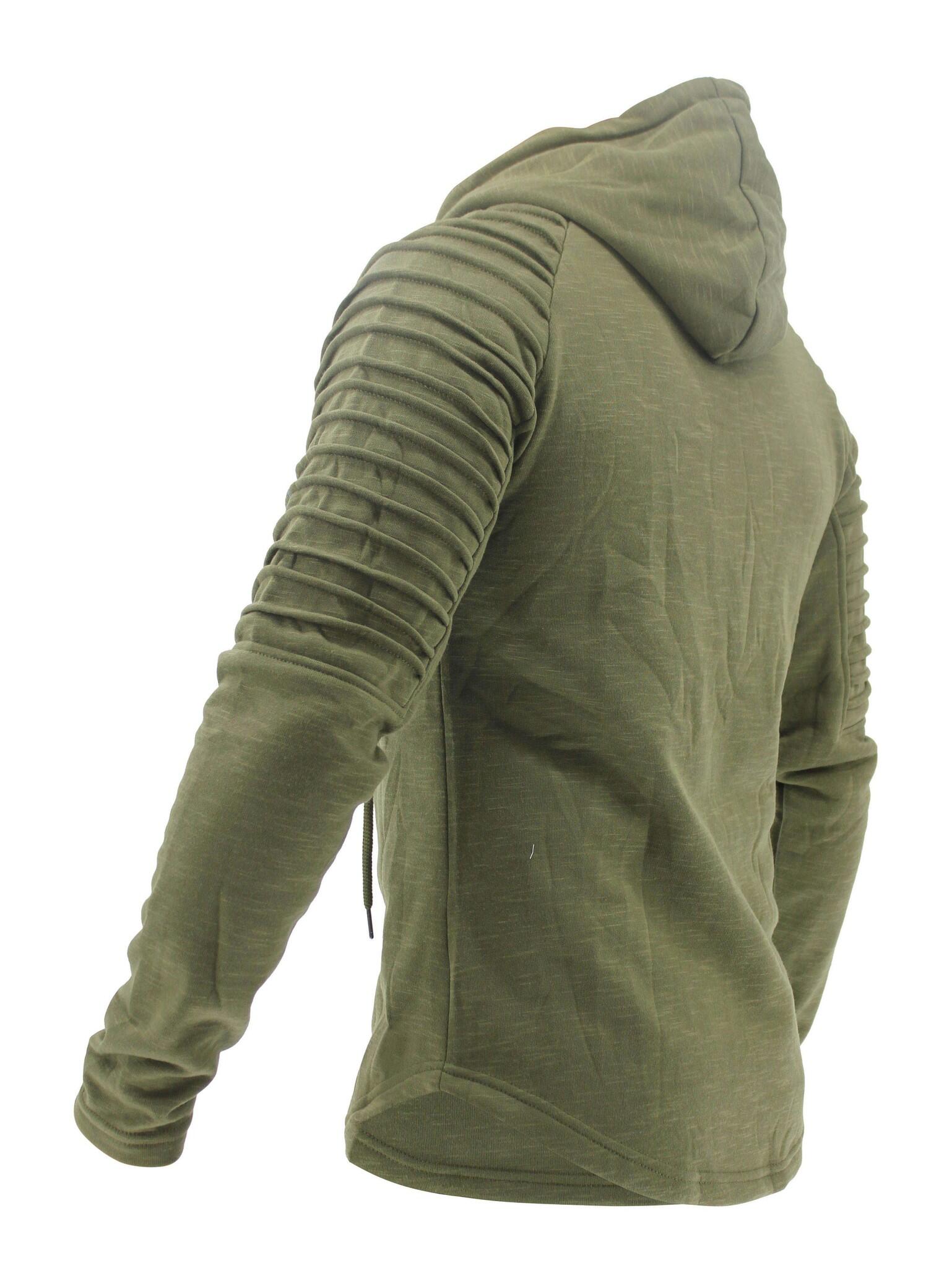 Hoodie Rib Sleeve Green Fitness en Hardlopen 4/5
