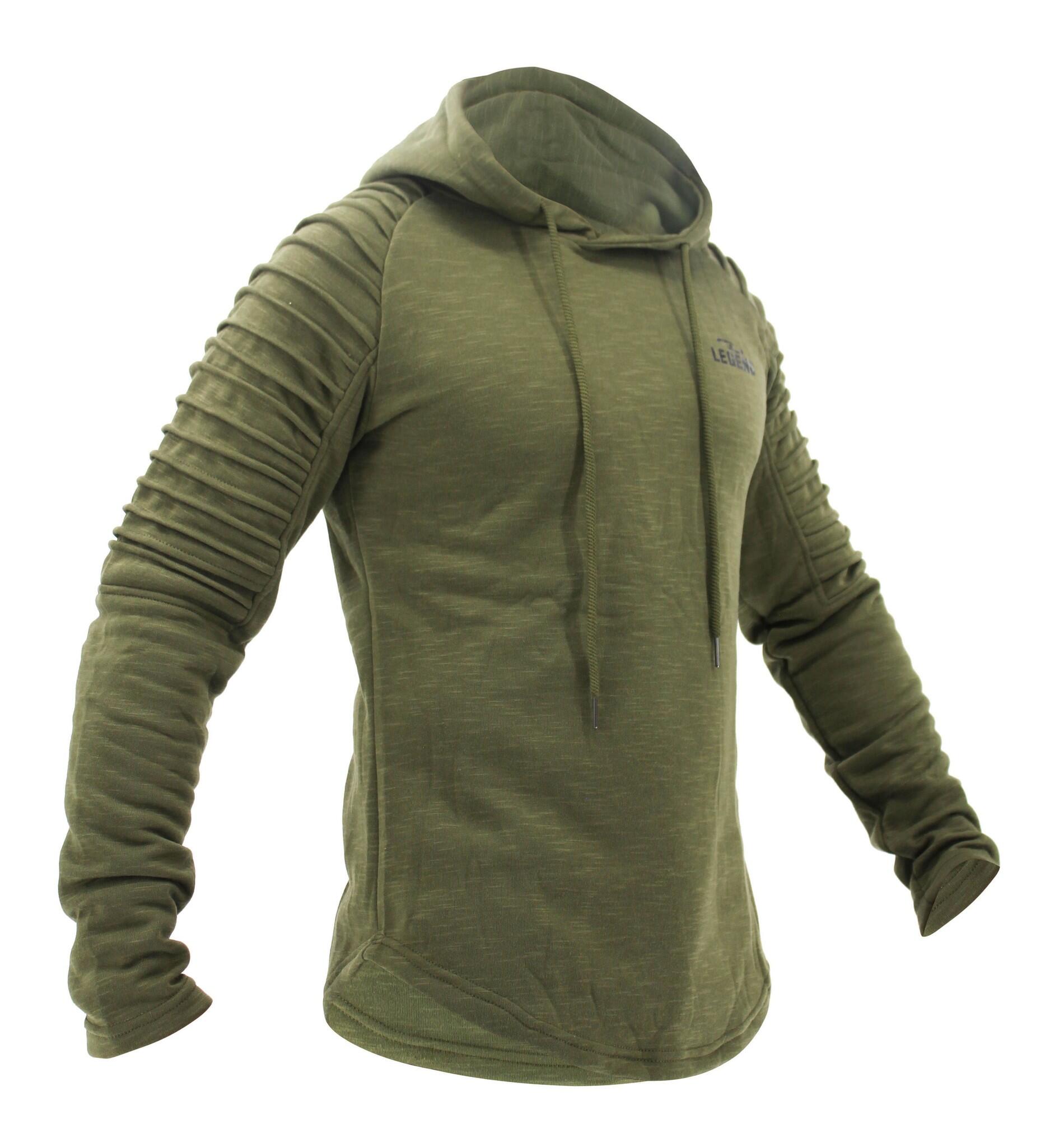 Hoodie Rib Sleeve Green Fitness en Hardlopen 3/5